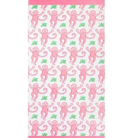 Pottery Barn Teen x Roller Rabbit Monkey Print Queen Sheet Set - Picture 2 of 5